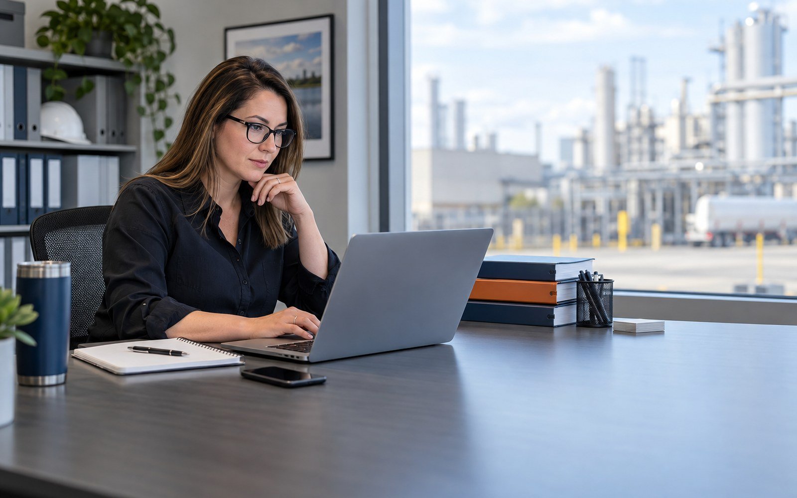 Environmental compliance professional responding to a technical question from an industrial office.