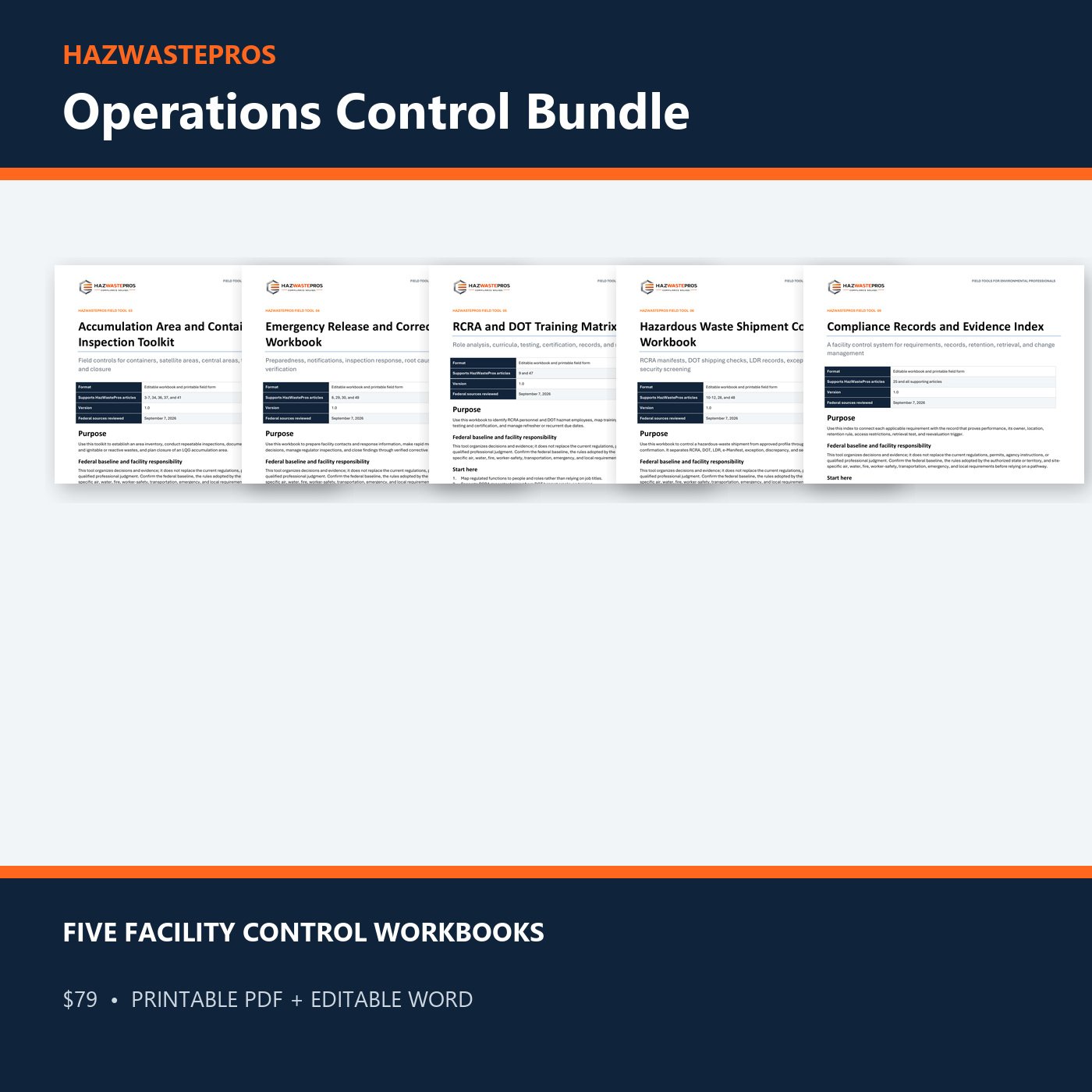 HazWastePros Operations Control Bundle
